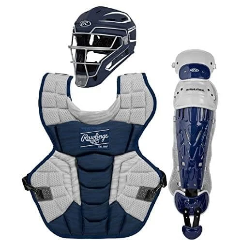 Rawlings Adult Navy/White VELO 2.0 Catcher's Gear Box Set: CSV2A-N/W 1 Rawlings Adult Navy/White VELO 2.0 Catcher's Gear Box Set: CSV2A-N/W