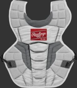 Rawlings Youth White/Silver VELO 2.0 Catcher's Gear Box Set: CSV2Y-W/SIL -Baseball Gear Store CSV2A W SIL ChestProtector