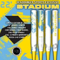 2022 DeMarini Stadium 12" USSSA Slowpitch Softball Bat: WTDXSHU-22 -Baseball Gear Store DeMarini Stadium SHU 22 Blue Yellow 1200x1200 d2615356 1214 4b64 826d f6ae59a48d76