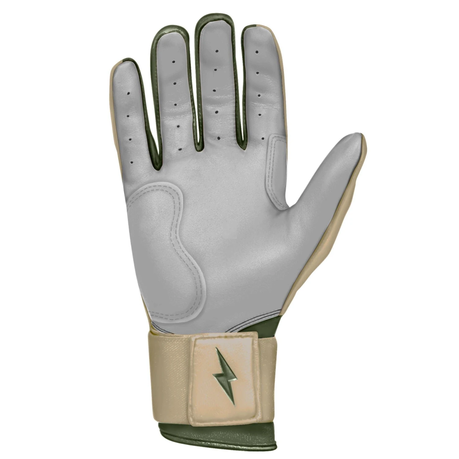 Bruce Bolt Premium Pro Military Series Long Cuff Batting Gloves: Beige 4 Bruce Bolt Premium Pro Military Series Long Cuff Batting Gloves: Beige - Image 4