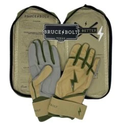 Bruce Bolt Premium Pro Military Series Long Cuff Batting Gloves: Beige 8 Bruce Bolt Premium Pro Military Series Long Cuff Batting Gloves: Beige -Baseball Gear Store IMG 0884