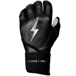 Bruce Bolt PREMIUM PRO Chrome Series Long Cuff Batting Gloves: Black 11 Bruce Bolt PREMIUM PRO Chrome Series Long Cuff Batting Gloves: Black -Baseball Gear Store LC CHRB LEFT