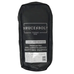 Bruce Bolt PREMIUM PRO Chrome Series Long Cuff Batting Gloves: White -Baseball Gear Store LC CHRW BAG