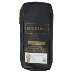 Bruce Bolt PREMIUM PRO Gold Series Batting Gloves: Long Cuff -Baseball Gear Store LC GLD BAG