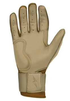 Bruce Bolt PREMIUM PRO Gold Series Batting Gloves: Long Cuff -Baseball Gear Store LC GLD PALM
