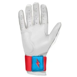Bruce Bolt PREMIUM PRO BRINSON Series Long Cuff Batting Gloves: White -Baseball Gear Store LC LBW PALM