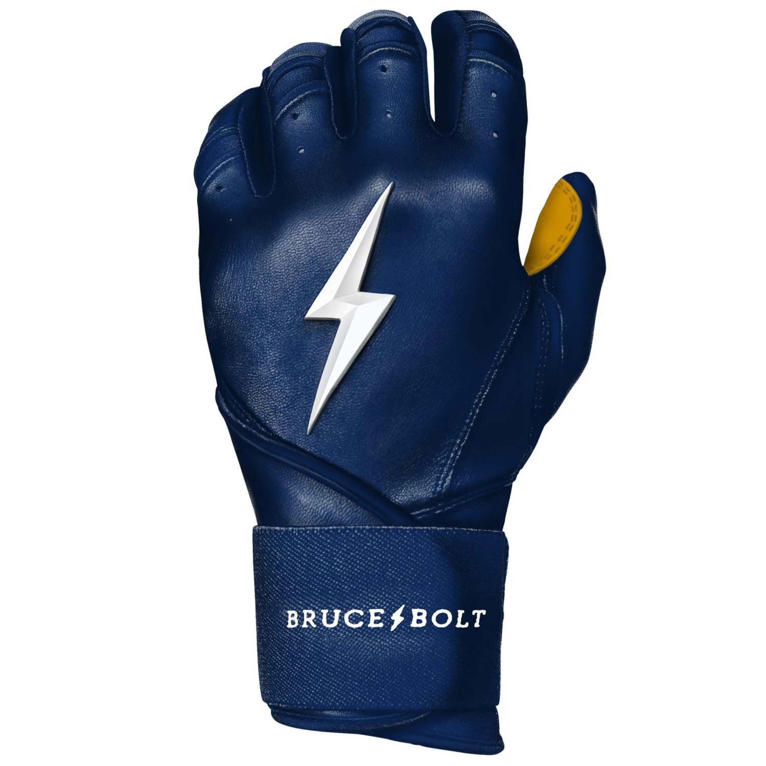 Bruce Bolt PREMIUM PRO Long Cuff Batting Gloves: Navy 3 Bruce Bolt PREMIUM PRO Long Cuff Batting Gloves: Navy - Image 3