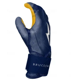 Bruce Bolt PREMIUM PRO Long Cuff Batting Gloves: Navy 11 Bruce Bolt PREMIUM PRO Long Cuff Batting Gloves: Navy -Baseball Gear Store LC NVYG SIDE scaled