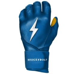 Bruce Bolt PREMIUM PRO Long Cuff Batting Gloves: Royal -Baseball Gear Store LC ROYG LEFT