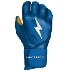 Bruce Bolt PREMIUM PRO Long Cuff Batting Gloves: Royal -Baseball Gear Store LC ROYG RIGHT