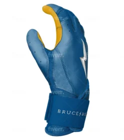 Bruce Bolt PREMIUM PRO Long Cuff Batting Gloves: Royal -Baseball Gear Store LC ROYG SIDE scaled