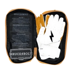 Bruce Bolt PREMIUM PRO Long Cuff Batting Gloves: White 11 Bruce Bolt PREMIUM PRO Long Cuff Batting Gloves: White -Baseball Gear Store LC WHTG BAG2