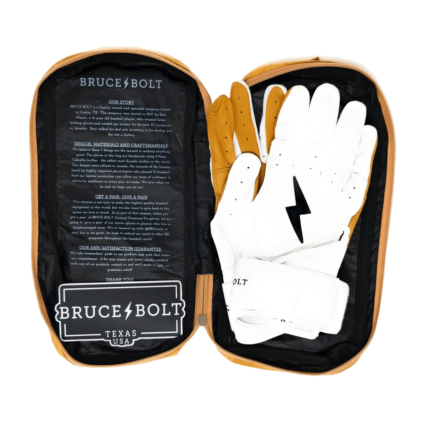 Bruce Bolt PREMIUM PRO Long Cuff Batting Gloves: White 4 Bruce Bolt PREMIUM PRO Long Cuff Batting Gloves: White - Image 4