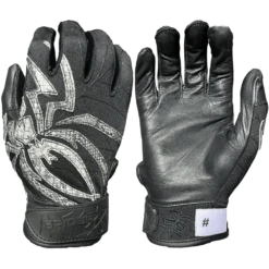 Limited Edition Spiderz PRIZM Batting Gloves: Black Mamba