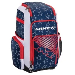 Miken Deluxe Slowpitch Backpack: MBA004 -Baseball Gear Store MikenDeluxeSlowpitchBackpack MBA004 StarsandStripes