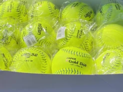 Worth 12" Super Gold Dot PRO M USSSA Slowpitch Softballs (Dozen): UM12CY -Baseball Gear Store PhotoMar11 121104PM scaled