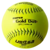Worth 12" Super Gold Dot PRO M USSSA Slowpitch Softballs (Dozen): UM12CY