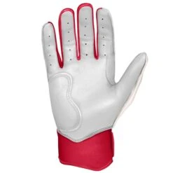 Bruce Bolt PREMIUM PRO BADER Series Short Cuff Batting Gloves: White 7 Bruce Bolt PREMIUM PRO BADER Series Short Cuff Batting Gloves: White -Baseball Gear Store SC HBW PALM