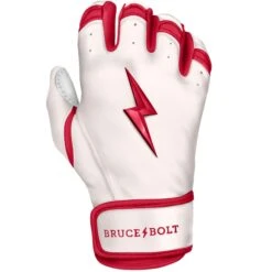 Bruce Bolt PREMIUM PRO BADER Series Short Cuff Batting Gloves: White 8 Bruce Bolt PREMIUM PRO BADER Series Short Cuff Batting Gloves: White -Baseball Gear Store SC HBW RIGHT