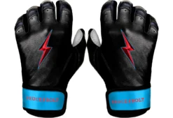 Bruce Bolt PREMIUM PRO BRINSON Series Short Cuff Batting Gloves: Black