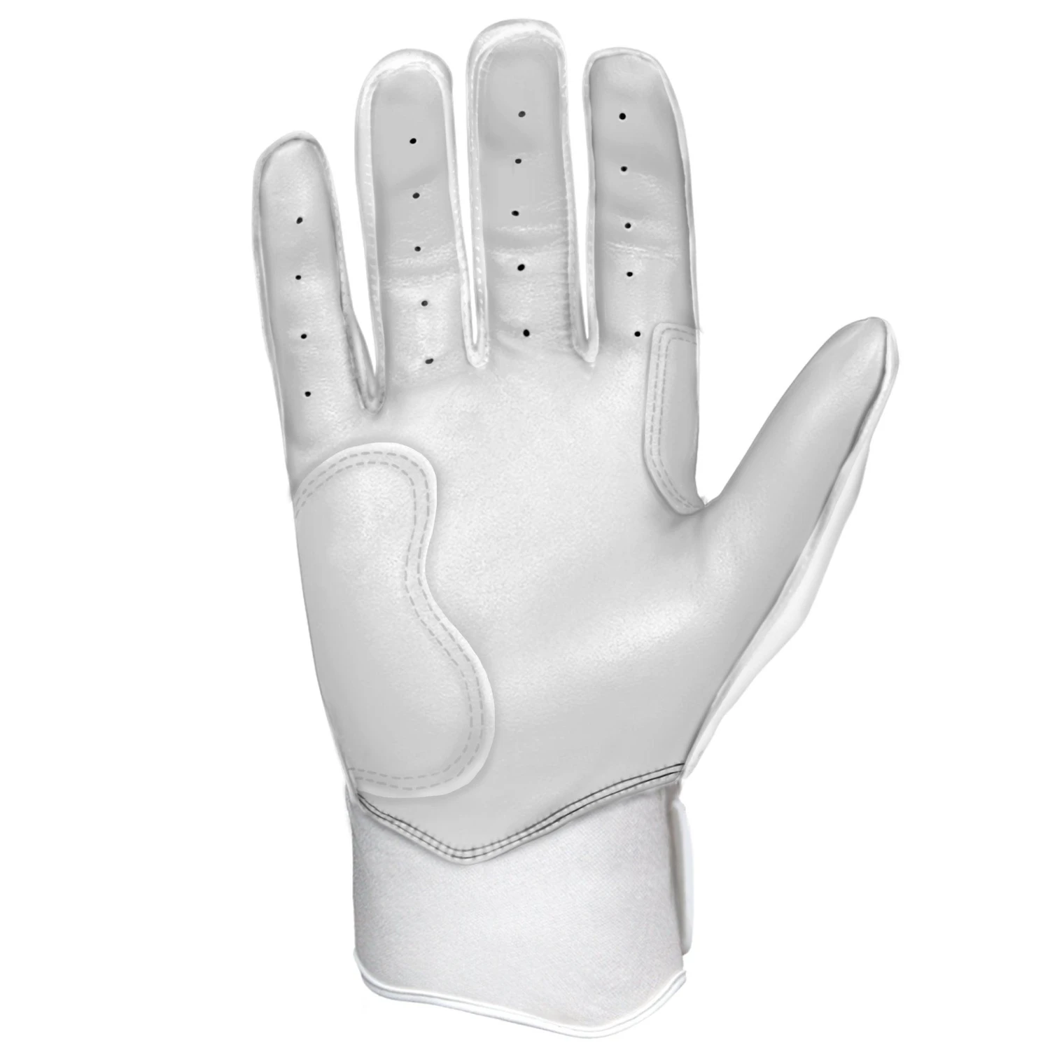 Bruce Bolt PREMIUM PRO BRINSON Series Short Cuff Batting Gloves: White 3 Bruce Bolt PREMIUM PRO BRINSON Series Short Cuff Batting Gloves: White - Image 3