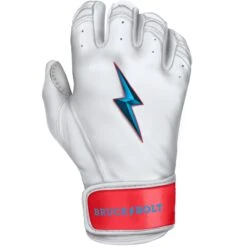 Bruce Bolt PREMIUM PRO BRINSON Series Short Cuff Batting Gloves: White 8 Bruce Bolt PREMIUM PRO BRINSON Series Short Cuff Batting Gloves: White -Baseball Gear Store SC LBW RIGHT