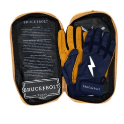 Bruce Bolt PREMIUM PRO Short Cuff Batting Gloves: Navy 15 Bruce Bolt PREMIUM PRO Short Cuff Batting Gloves: Navy -Baseball Gear Store SC NVYG BAG2