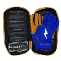Bruce Bolt PREMIUM PRO Short Cuff Batting Gloves: Royal -Baseball Gear Store SC ROYG BAG2