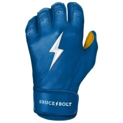 Bruce Bolt PREMIUM PRO Short Cuff Batting Gloves: Royal -Baseball Gear Store SC ROYG LEFT