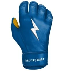 Bruce Bolt PREMIUM PRO Short Cuff Batting Gloves: Royal -Baseball Gear Store SC ROYG RIGHT
