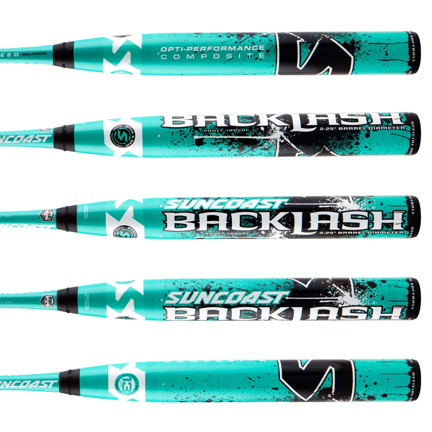 Suncoast Backlash ASA/USA 13" Balanced Slowpitch Softball Bat 1 Suncoast Backlash ASA/USA 13" Balanced Slowpitch Softball Bat