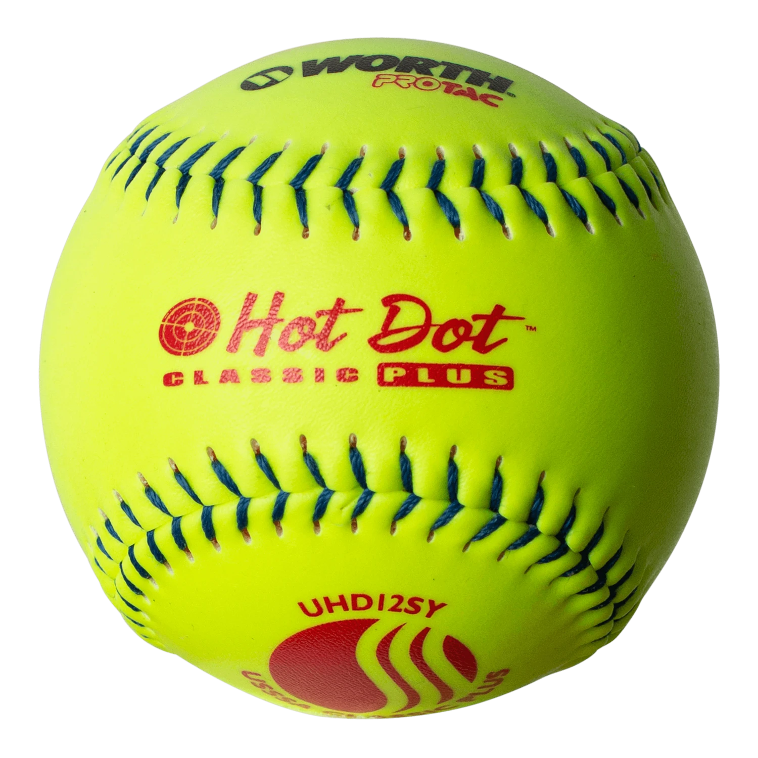Worth 12" Classic Plus USSSA Hot Dot Slowpitch Softballs (Dozen): UHD12SY 1 Worth 12" Classic Plus USSSA Hot Dot Slowpitch Softballs (Dozen): UHD12SY