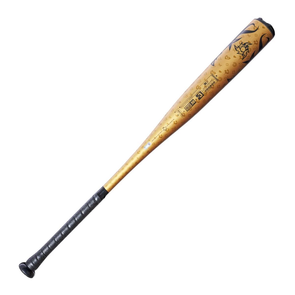 2023 DeMarini Voodoo One Gold BBCOR (-3) Baseball Bat: WBD2352010 7 2023 DeMarini Voodoo One Gold BBCOR (-3) Baseball Bat: WBD2352010 - Image 7