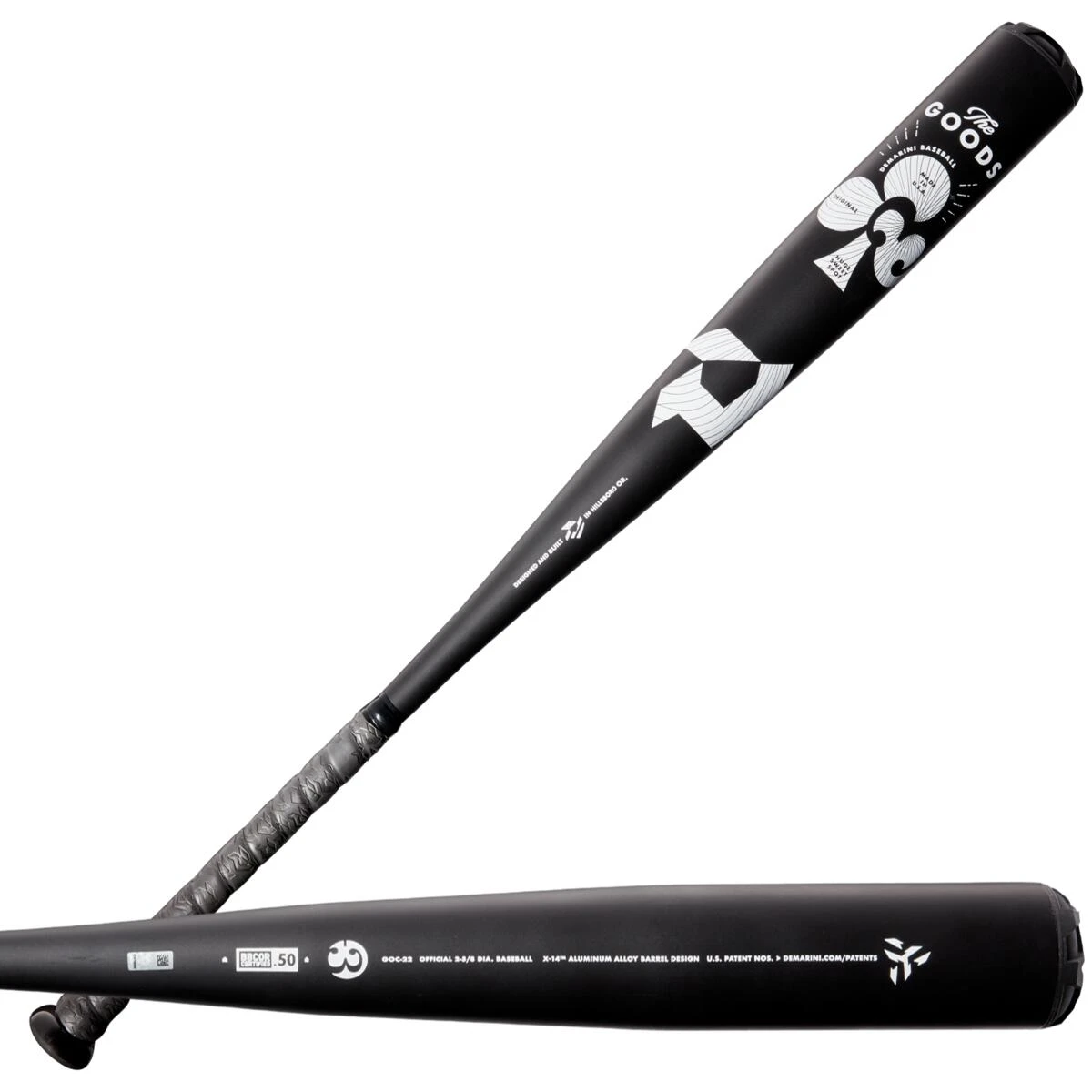 2022 DeMarini The Goods One Piece (-3) BBCOR Baseball Bat: WTDXGOC-22 - Image 2