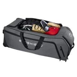 Evoshield Stone Wall Wheeled Bag (Multiple Colors): WTV9400 -Baseball Gear Store WTV9400GY 4 Evoshield Stonewall Wheeled Bag Interior.png.cq5dam.web .1200.1200