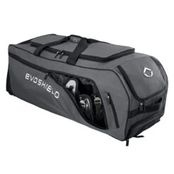 Evoshield Stone Wall Wheeled Bag (Multiple Colors): WTV9400 -Baseball Gear Store WTV9400GY 6 Evoshield Stonewall Wheeled Bag Catcher Pocket a.png.cq5dam.web .1200.1200
