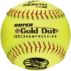 Worth 12" Super Gold Dot WSL Slowpitch Softballs (Dozen): YS44WSLS