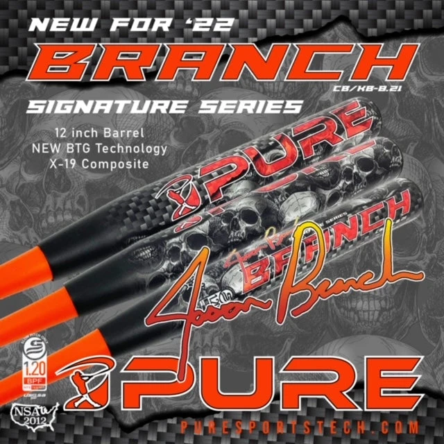 2022 PURE Sports Jason Branch Signature 2PC 12" USSSA Slowpitch Softball Bat 1 2022 PURE Sports Jason Branch Signature 2PC 12" USSSA Slowpitch Softball Bat