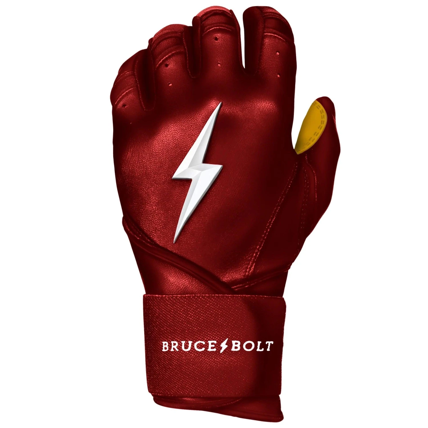 Bruce Bolt PREMIUM PRO Long Cuff Batting Gloves: Maroon 3 Bruce Bolt PREMIUM PRO Long Cuff Batting Gloves: Maroon - Image 3