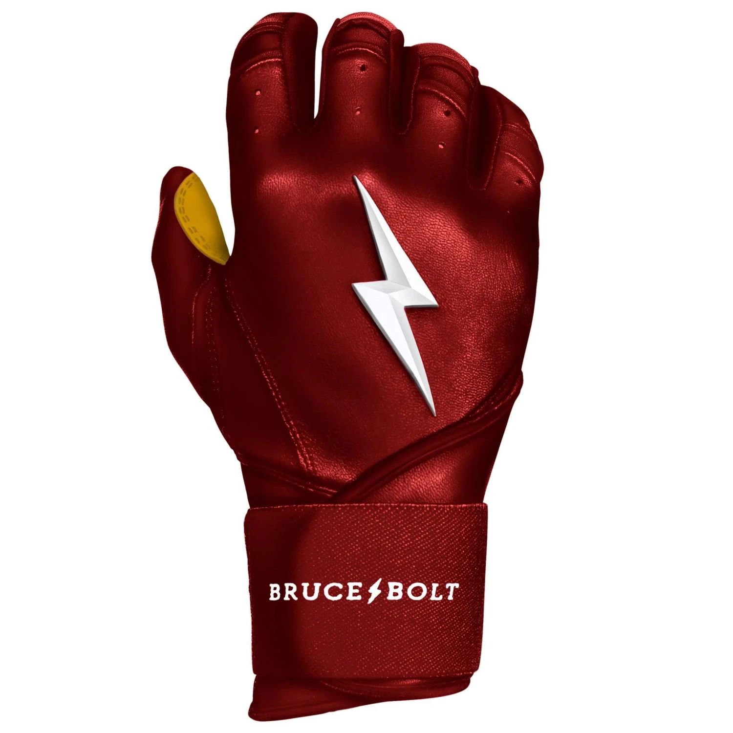 Bruce Bolt PREMIUM PRO Long Cuff Batting Gloves: Maroon 2 Bruce Bolt PREMIUM PRO Long Cuff Batting Gloves: Maroon - Image 2