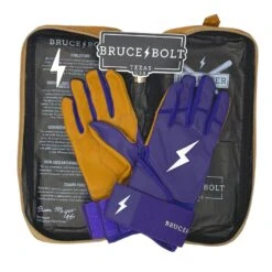 Bruce Bolt PREMIUM PRO Long Cuff Batting Gloves: Purple -Baseball Gear Store premium pro long cuff batting gloves purple brucebolt 220810